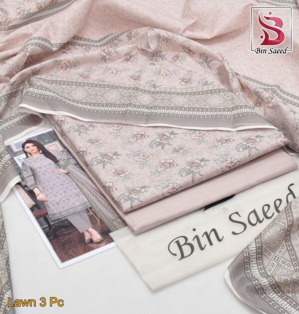 BIN SAEED®️ Summer 2025 Collection – All-Over Printed Lawn Set | Digital Print & Airjet Quality - Image 12