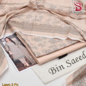 BIN SAEED®️ Summer 2025 Collection – All-Over Printed Lawn Set | Digital Print & Airjet Quality 14