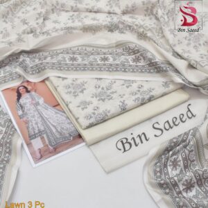 BIN SAEED®️ Summer 2025 Collection – All-Over Printed Lawn Set | Digital Print & Airjet Quality 10