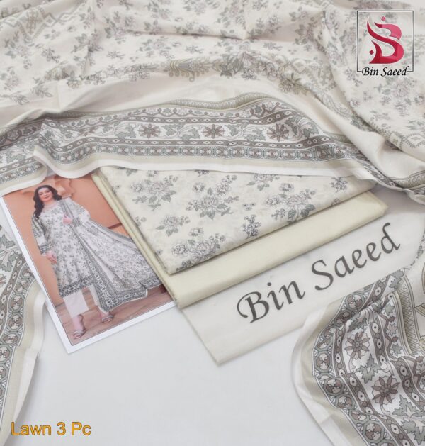 BIN SAEED®️ Summer 2025 Collection – All-Over Printed Lawn Set | Digital Print & Airjet Quality - Image 9