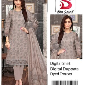 BIN SAEED®️ Summer 2025 Collection – All-Over Printed Lawn Set | Digital Print & Airjet Quality 13