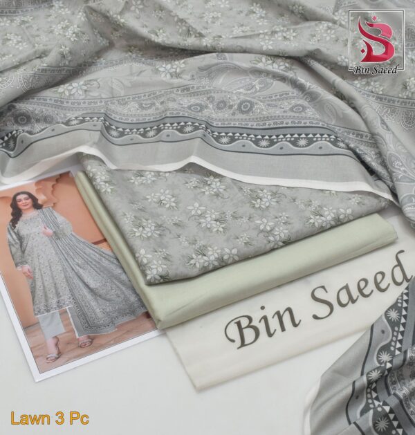 BIN SAEED®️ Summer 2025 Collection – All-Over Printed Lawn Set | Digital Print & Airjet Quality - Image 17