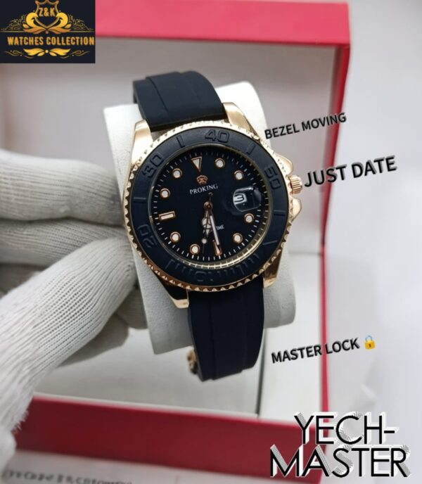 BuyBude YECH Master Gents Watch with Date & Rotating Bezel – Premium Look at Just 1499 - Image 6
