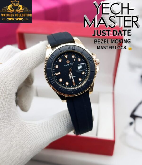 BuyBude YECH Master Gents Watch with Date & Rotating Bezel – Premium Look at Just 1499 - Image 5