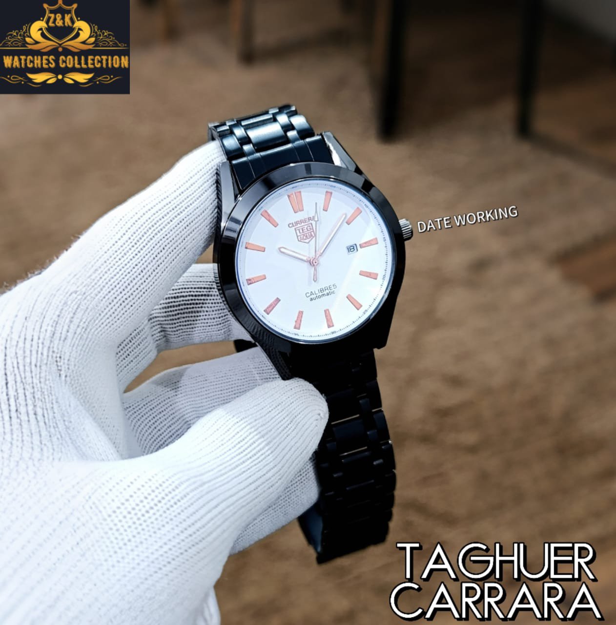 BuyBude TAGHUR Carrera Gants Steel Watch with Date – Elegant Design at Just 1350 - Image 5
