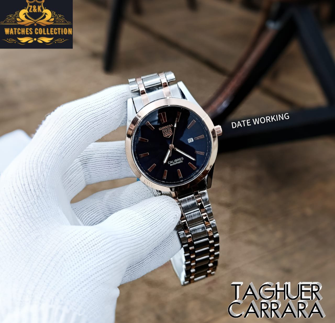 BuyBude TAGHUR Carrera Gants Steel Watch with Date – Elegant Design at Just 1350 - Image 7