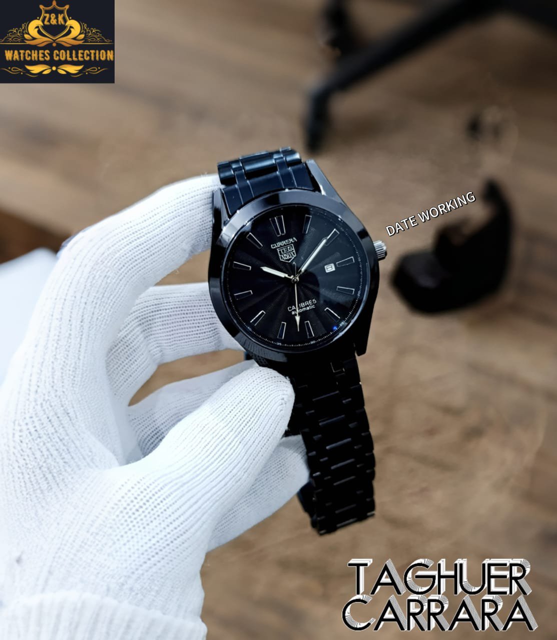 BuyBude TAGHUR Carrera Gants Steel Watch with Date – Elegant Design at Just 1350 - Image 2