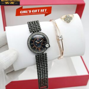 BuyBude Z&K Reward Diamond Jewelry Watch Set – Elegant 3-Piece Combo at Just 1499