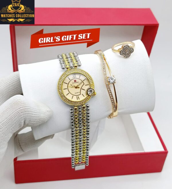 BuyBude Z&K Reward Diamond Jewelry Watch Set – Elegant 3-Piece Combo at Just 1499 - Image 2