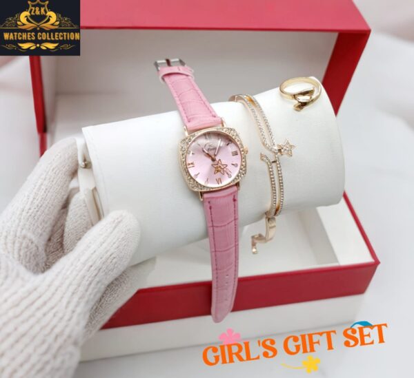 Eyki Girls' Diamond Watch & Jewelry Set – Elegant Sparkle for Her | BuyBuddy - Image 4