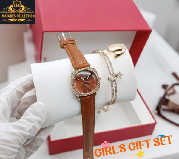 Eyki Girls' Diamond Watch & Jewelry Set – Elegant Sparkle for Her | BuyBuddy