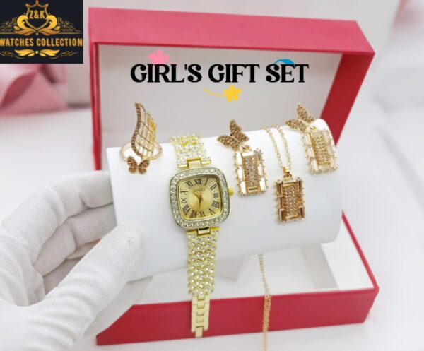 BuyBude Gucci-Inspired Girls Diamond Jewelry Gift Set – Complete 4-Piece Elegance at Just 1550