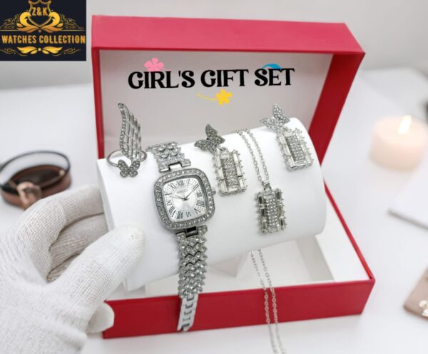 BuyBude Gucci-Inspired Girls Diamond Jewelry Gift Set – Complete 4-Piece Elegance at Just 1550 - Image 4