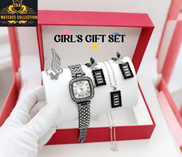 BuyBude Gucci-Inspired Girls Diamond Jewelry Gift Set – Complete 4-Piece Elegance at Just 1550 - Image 2