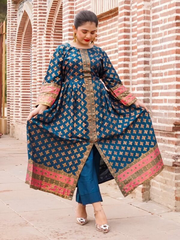 Cotton Lawn Fancy Maxi 2-Piece | Premium Fabric with Fine Print – Original Shoot by Pak Libas - Image 23