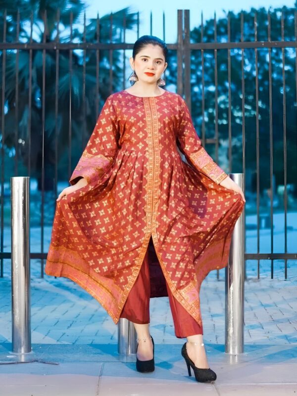 Cotton Lawn Fancy Maxi 2-Piece | Premium Fabric with Fine Print – Original Shoot by Pak Libas - Image 20