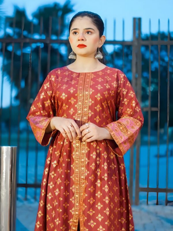Cotton Lawn Fancy Maxi 2-Piece | Premium Fabric with Fine Print – Original Shoot by Pak Libas - Image 6