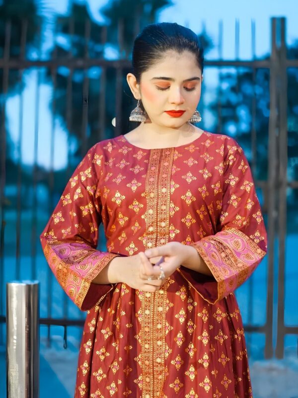 Cotton Lawn Fancy Maxi 2-Piece | Premium Fabric with Fine Print – Original Shoot by Pak Libas - Image 19