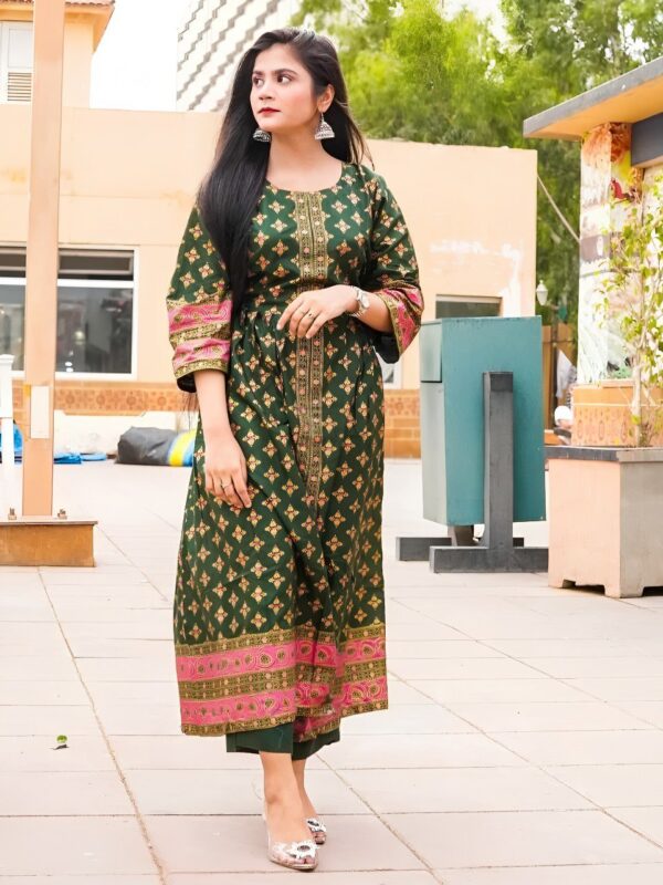Cotton Lawn Fancy Maxi 2-Piece | Premium Fabric with Fine Print – Original Shoot by Pak Libas - Image 21