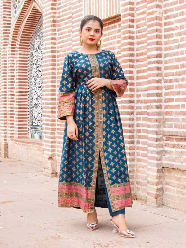 Cotton Lawn Fancy Maxi 2-Piece | Premium Fabric with Fine Print – Original Shoot by Pak Libas - Image 8