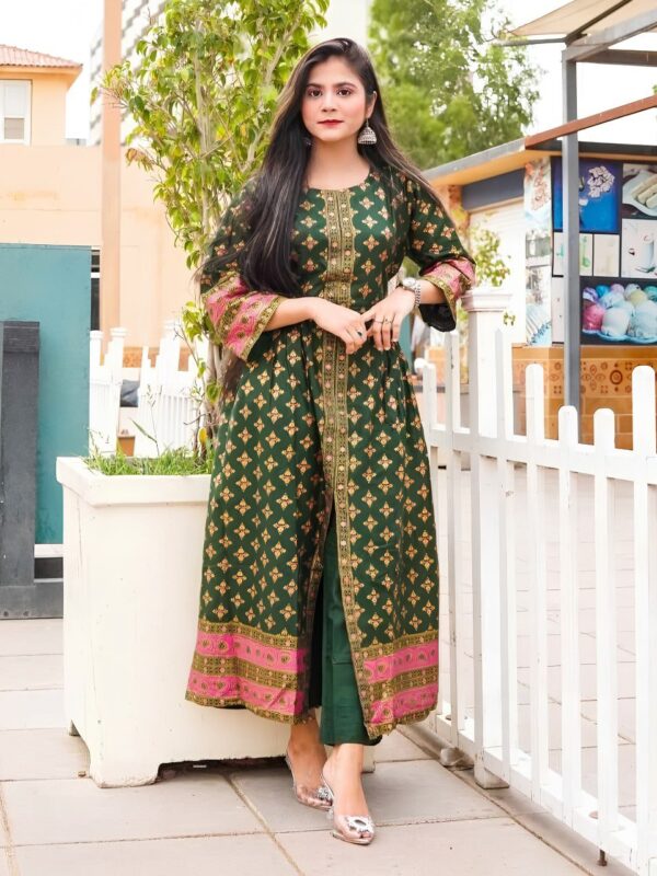 Cotton Lawn Fancy Maxi 2-Piece | Premium Fabric with Fine Print – Original Shoot by Pak Libas - Image 7