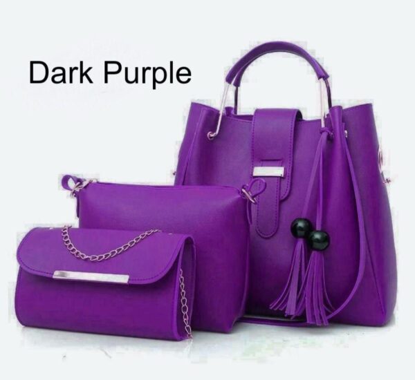 New Collection 3-Piece Soft Leather Bag Set | Cloud Bag, Wallet & Keychain – 9 Colors Available - Image 2