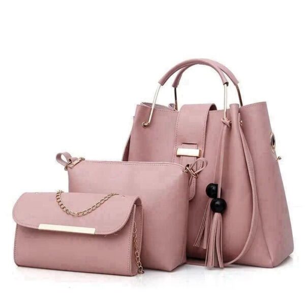 New Collection 3-Piece Soft Leather Bag Set | Cloud Bag, Wallet & Keychain – 9 Colors Available - Image 6