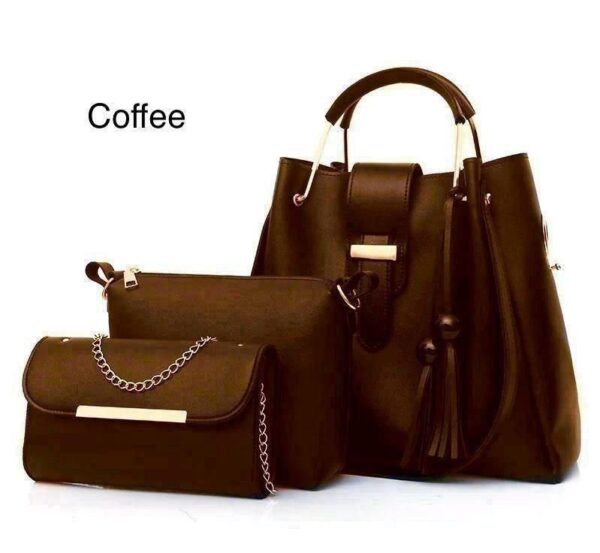 New Collection 3-Piece Soft Leather Bag Set | Cloud Bag, Wallet & Keychain – 9 Colors Available - Image 9