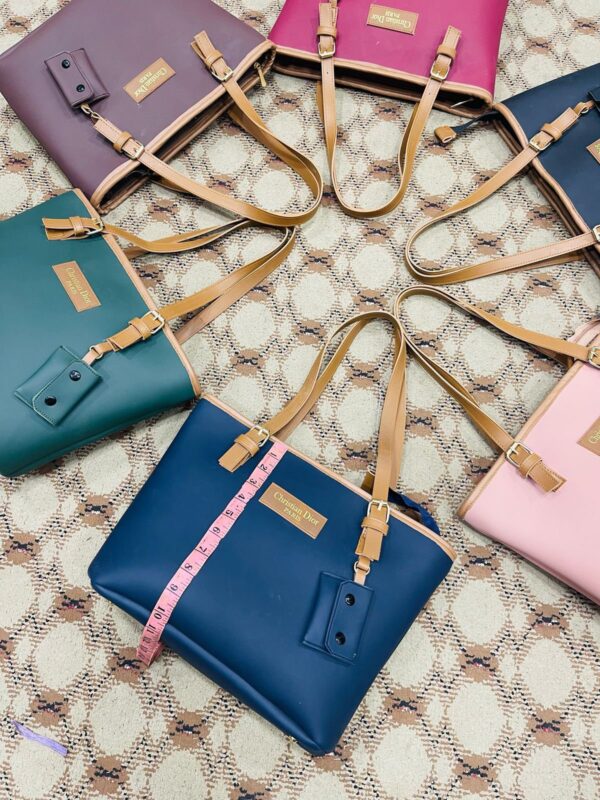 New Christian Dior Tote Bag for Girls | Stylish Design with Mini Pouch Keychain – 6 Colors - Image 7