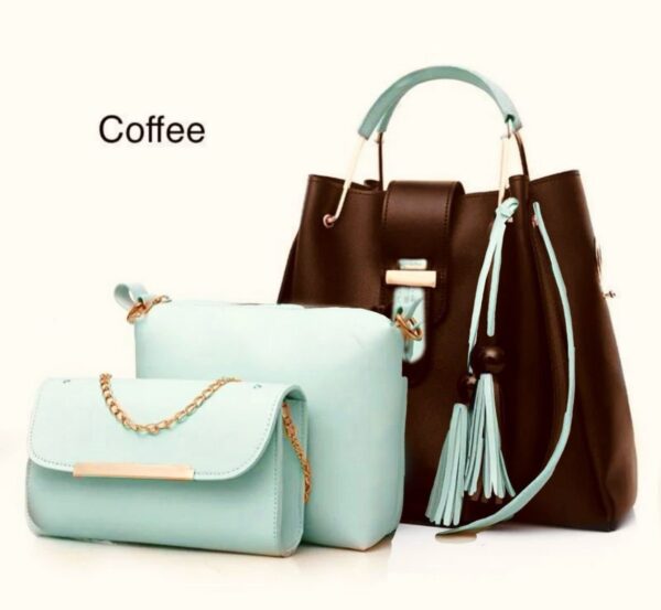 Trending 3-Piece Soft Leather Bag Set | Cloud Bag, Wallet & Keychain – New Colors Available - Image 4