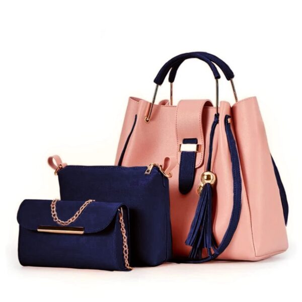 Trending 3-Piece Soft Leather Bag Set | Cloud Bag, Wallet & Keychain – New Colors Available - Image 3