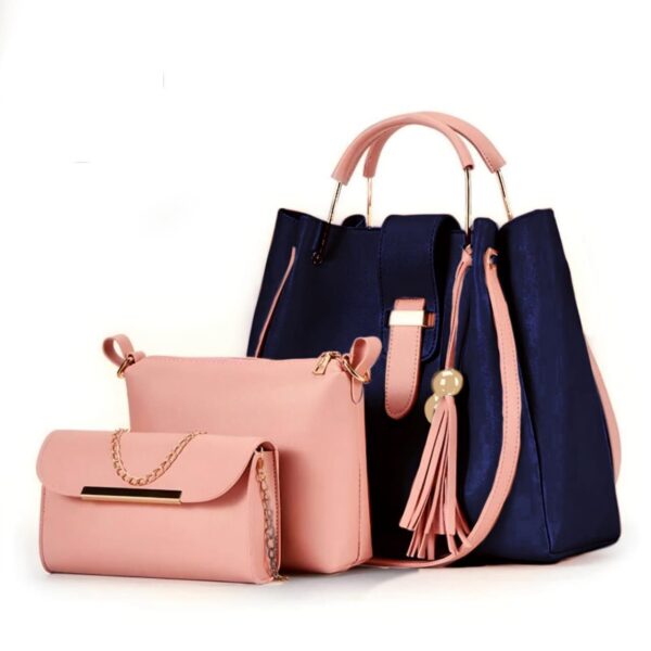 Trending 3-Piece Soft Leather Bag Set | Cloud Bag, Wallet & Keychain – New Colors Available - Image 9