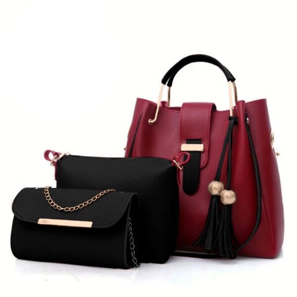 Trending 3-Piece Soft Leather Bag Set | Cloud Bag, Wallet & Keychain – New Colors Available - Image 8