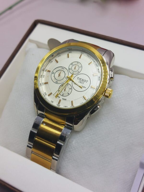 New Tissot Watch for Men – Stainless Steel Chain, Stone Dial, Premium Quality | Just Rs. 2350! - Image 4