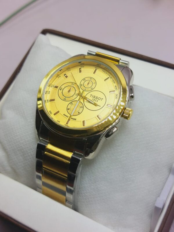 New Tissot Watch for Men – Stainless Steel Chain, Stone Dial, Premium Quality | Just Rs. 2350! - Image 3