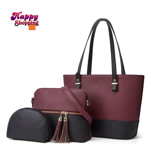 Restock on Huge Demand – High-Quality 3-Piece Shoulder Bag Set for Girls | Premium Artificial Leather | Rs. 2250 Only! - Image 4