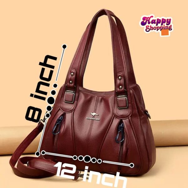 Kangroo High-Quality Shoulder Bag for Girls – Unique Handle, 2 Pockets & Zippers | Rs. 2350 Only 3 - Image 2