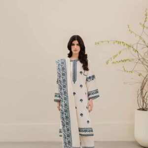 Zarqash Lawn Collection – Fully Embroidered Front, Sleeves & Organza Dupatta | Ready to Wear | Rs. 4750 Only