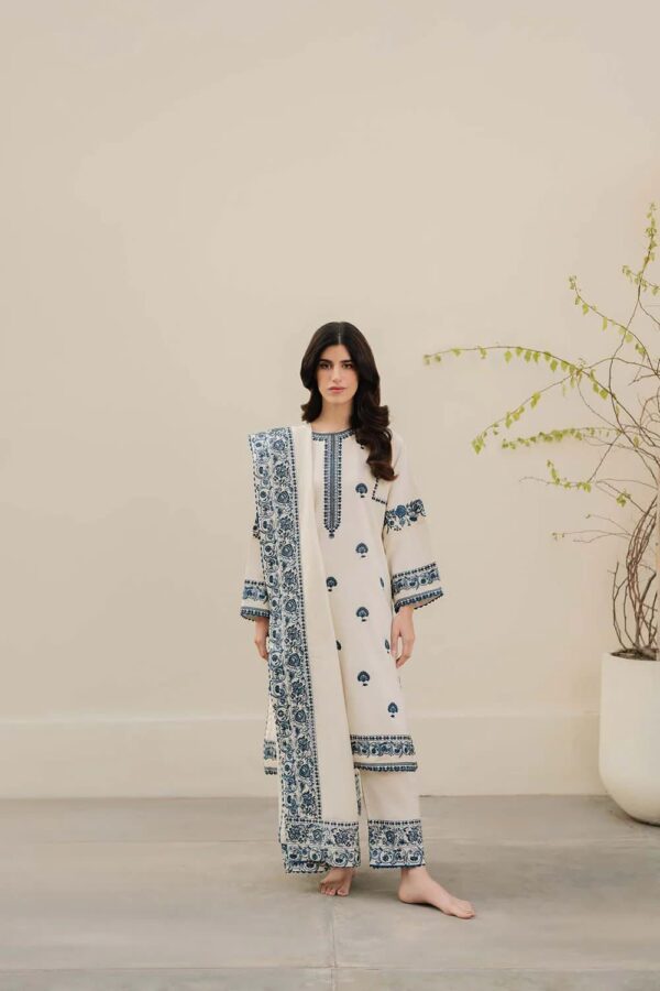 Zarqash Lawn Collection – Fully Embroidered Front, Sleeves & Organza Dupatta | Ready to Wear | Rs. 4750 Only