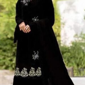 Zarqash Chicken Kari – Elegant Cotton Suit with Embroidered Front & Chiffon Dupatta