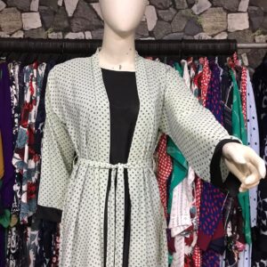 New Stylish Joint Upper Abaya – A1 Georgette Fabric with Printed Belt 4