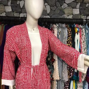 New Stylish Joint Upper Abaya – A1 Georgette Fabric with Printed Belt 1