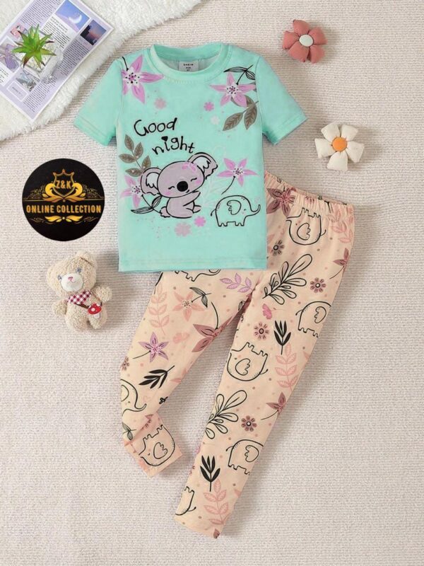 New Summer Arrival – Kids Printed Jersey Nightwear - Image 3