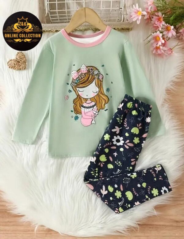 New Summer Arrival – Kids Printed Jersey Nightwear - Image 2