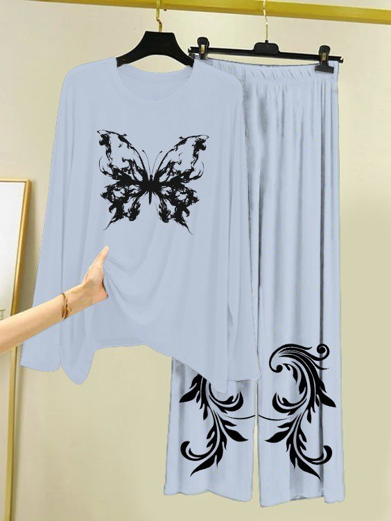 New Cotton Jersey Night Suits for Women – Stylish Blue Prints - Image 10