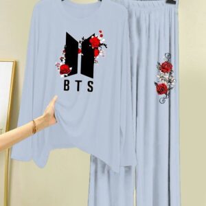 New Cotton Jersey Night Suits for Women – Stylish Blue Prints 5