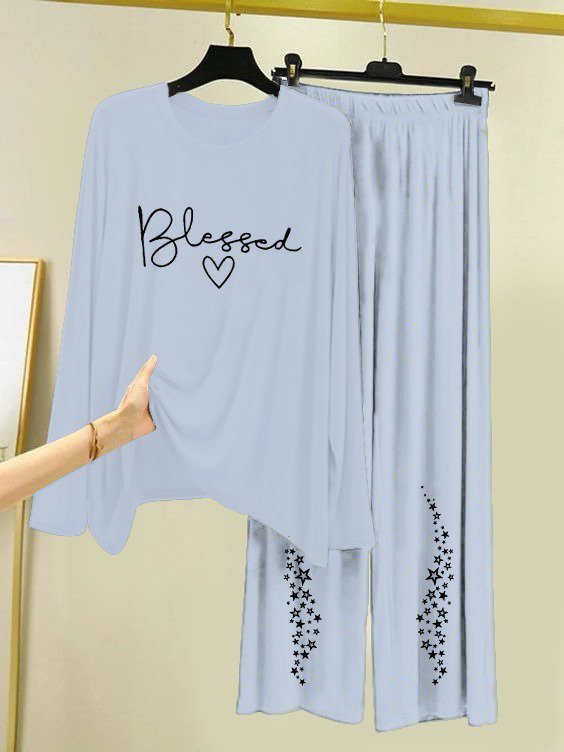 New Cotton Jersey Night Suits for Women – Stylish Blue Prints - Image 15