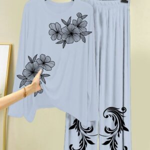 New Cotton Jersey Night Suits for Women – Stylish Blue Prints 11