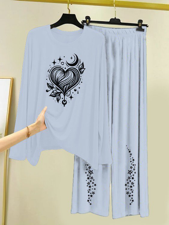 New Cotton Jersey Night Suits for Women – Stylish Blue Prints - Image 20