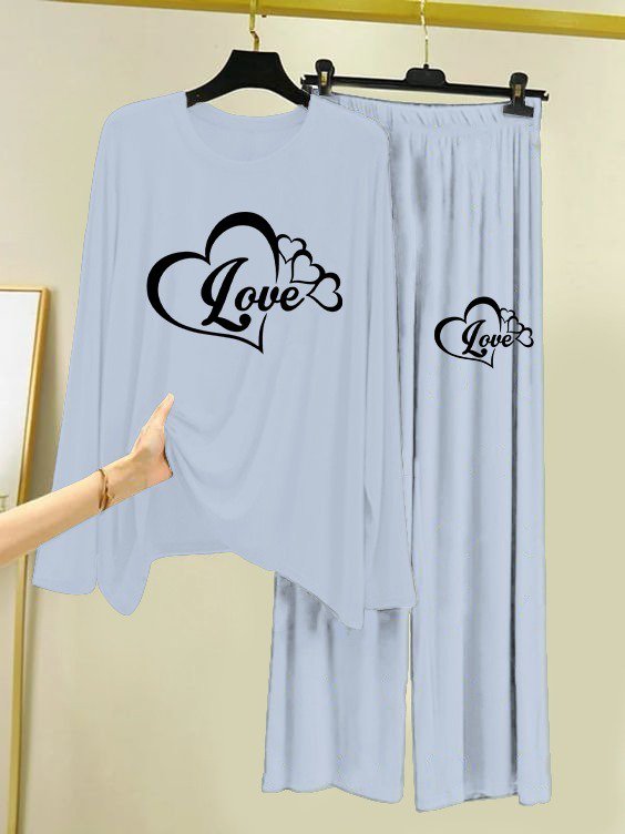 New Cotton Jersey Night Suits for Women – Stylish Blue Prints 17